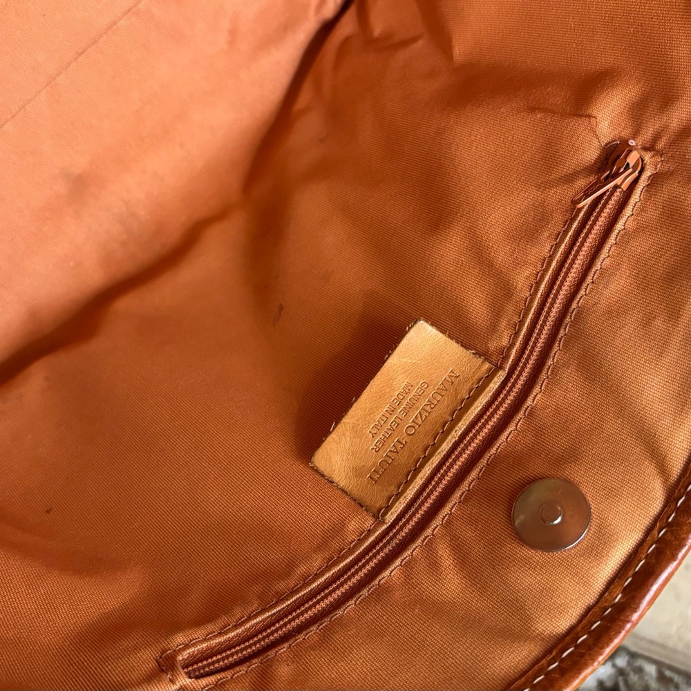 MAURIZIO TAIUTI Genuine Leather
 Floral Watercolor Tote Bag
Made in Italy - Picture 4 of 10